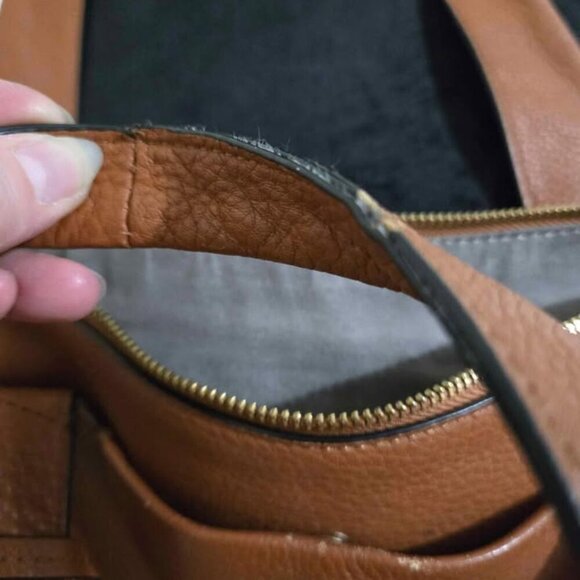 Vince Camuto Brown Leather Handbag - Picture 6 of 10